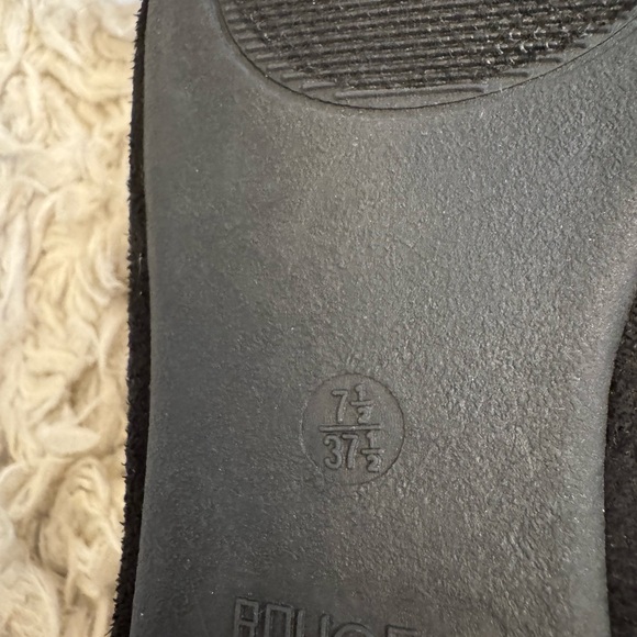 Rouge  Black Flats with Pearl & Gold Embellishments - Picture 14 of 16